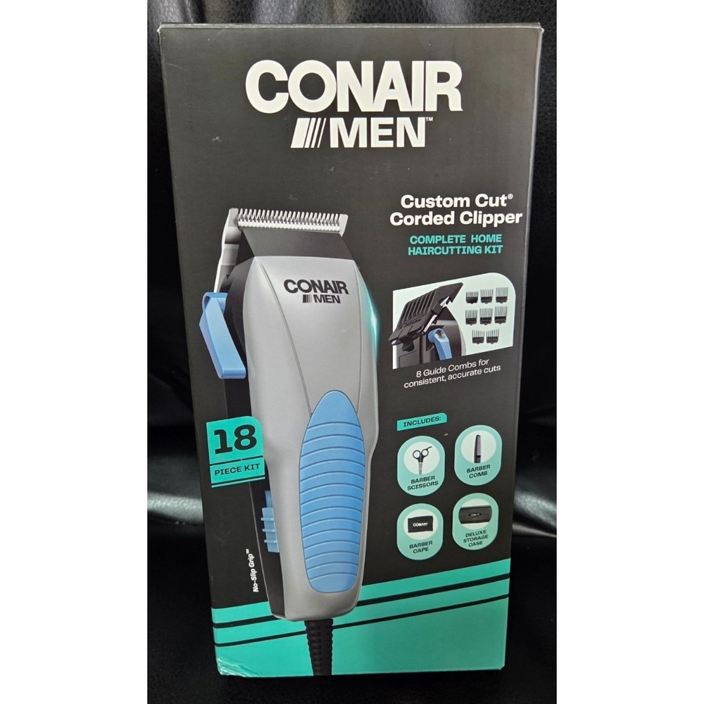 Conair MAN Custom Cut 18p‎ Haircut Kit, Model HC244CM New In Box